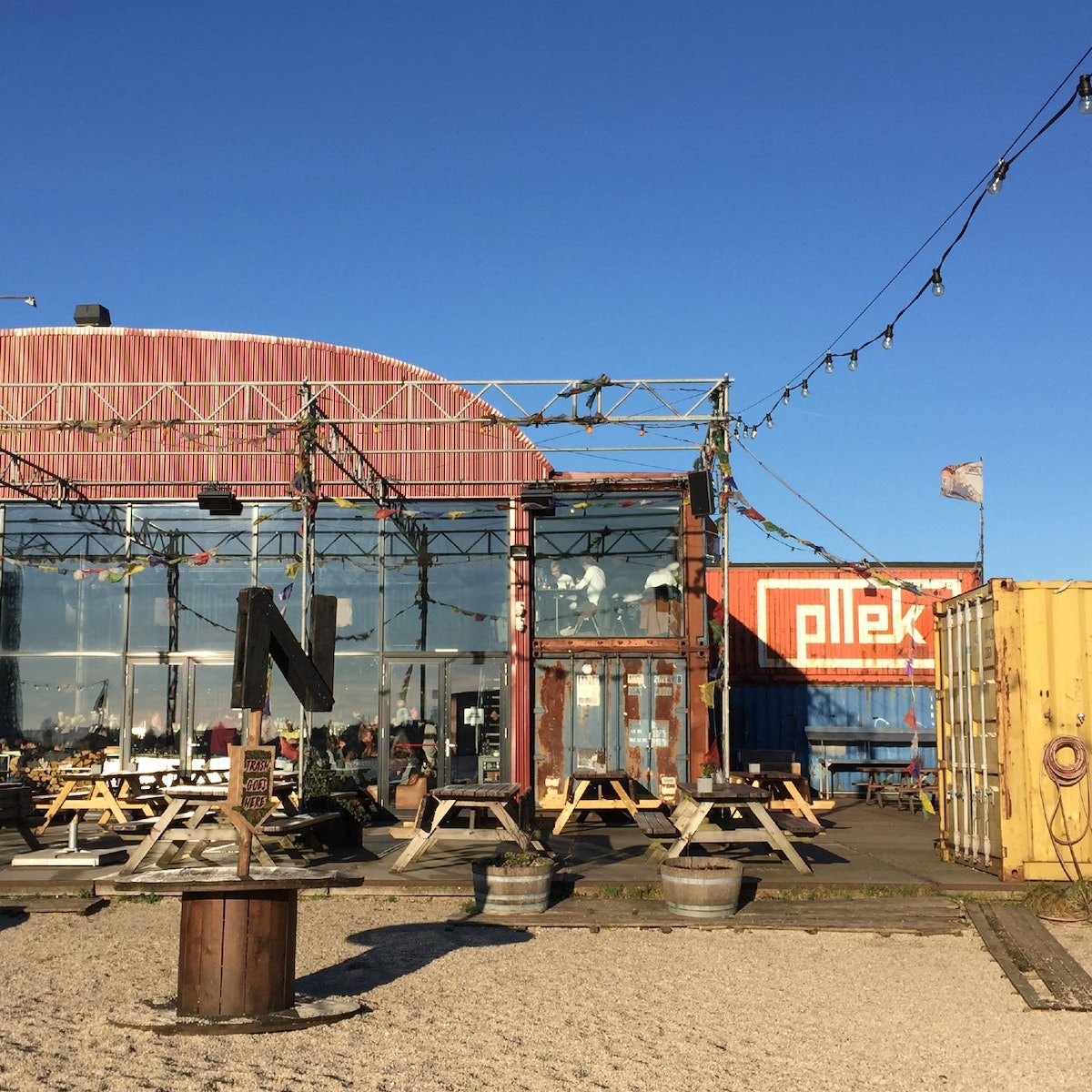 Pllek is built from old shipping containers